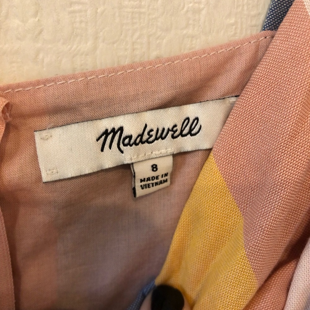 Madewell Striped Multi Color Dress Size 8 - Picture 2 of 3